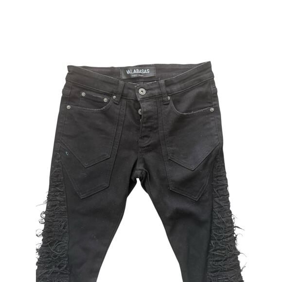 VALABASAS STACKED “PABLO” NERO JEANS sz 28 - Picture 3 of 6